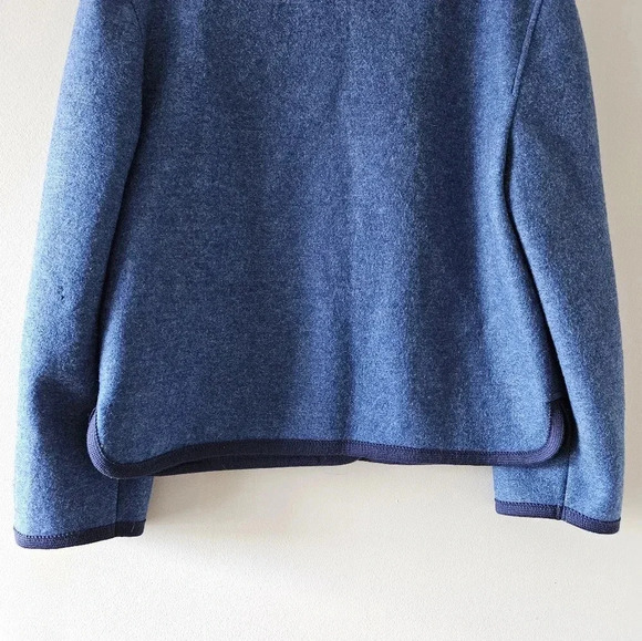 Giesswein Virgin Wool Grandmacore Boho Cardigan  Retro Sweater Blue Size US 10. - Picture 10 of 13